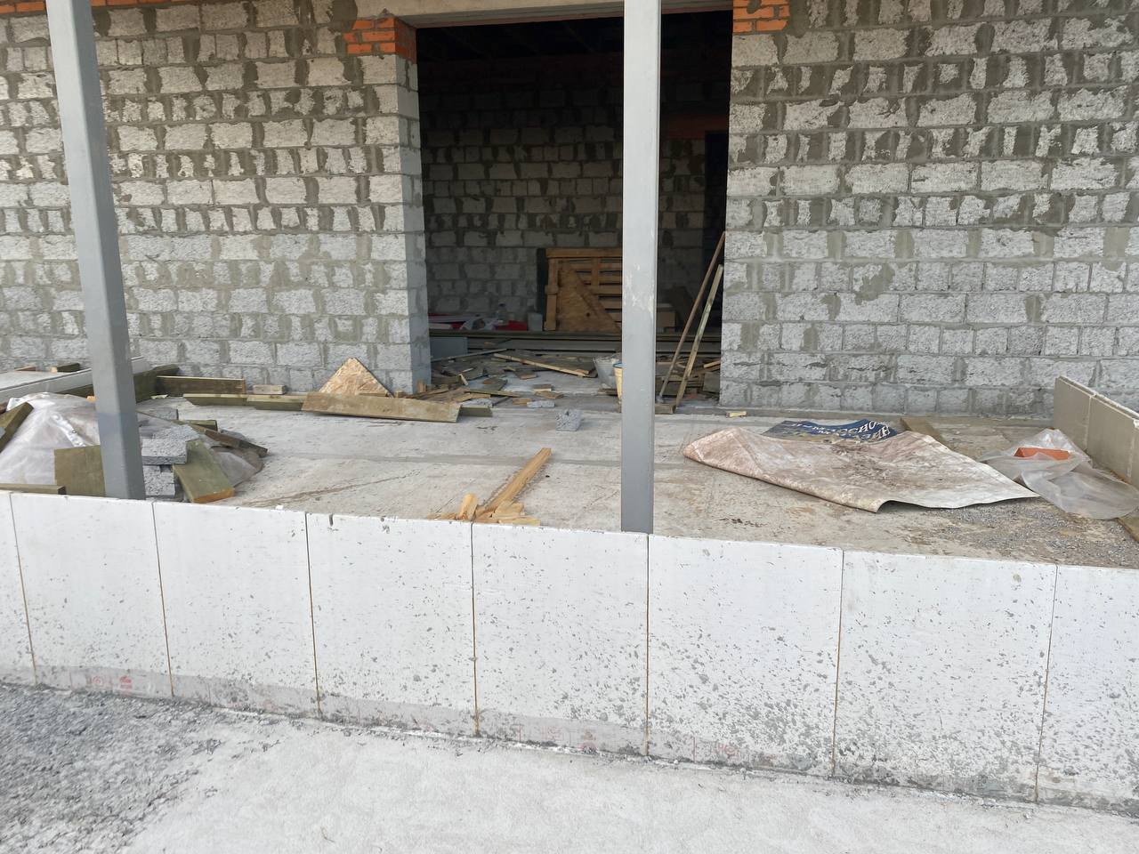 Одноэтажный дом из газоблоков